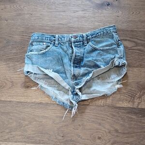 Stylish Distressed Blue Denim Shorts